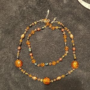 CLASSIC DOUBLE STRAND BEADED AMBER NECKLACE